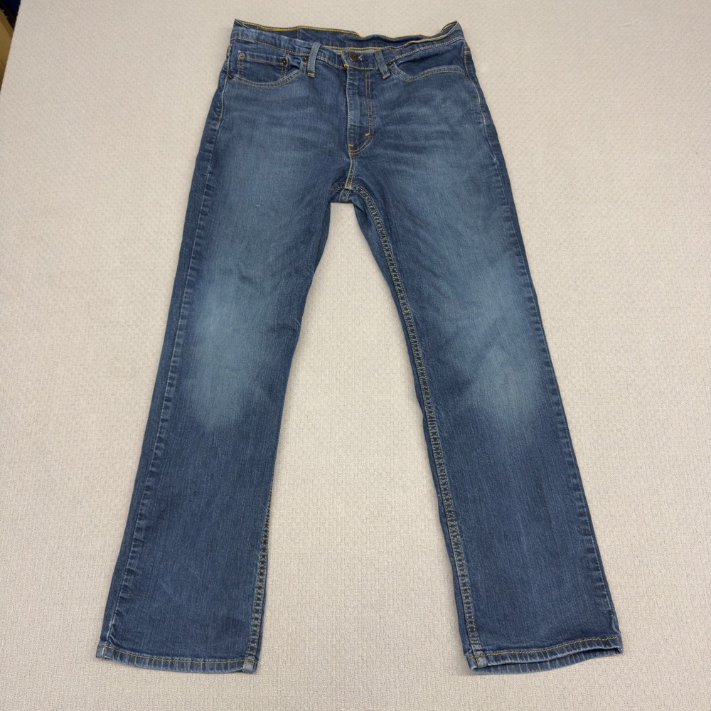 Levis 514 Jeans Mens 32x29 Blue Denim Faded Straight‎ Fit Medium Wash Casual